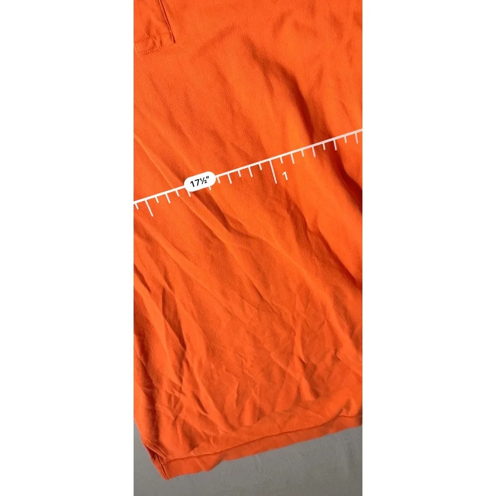 Vintage J.Crew Mens‎ Polo Shirt M Orange Excellent Long Sleeve Pique MB-473